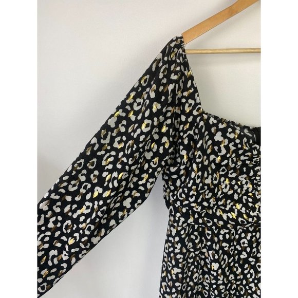 Boohoo Size 18 Women's Dress Cocktail Party Animal Print Knee Length - Picture 3 of 8